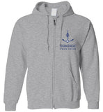 Marblehead Anchor Latitude-Longitude - Zip Hoodie (FRONT LEFT & BACK PRINT)