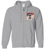 Down Bucket Cartoon - Zip Hoodie (LEFT CHEST PRINT)