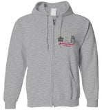 Devereux Beach, Marblehead v2 - Zip Hoodie (FRONT LEFT & BACK PRINT)