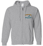 Devereux Beach, Marblehead v1 - Zip Hoodie (FRONT LEFT & BACK PRINT)