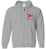 Lobster Marblehead - Zip Hoodie (FRONT LEFT & BACK PRINT)