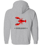 Lobster Marblehead - Zip Hoodie (FRONT LEFT & BACK PRINT)
