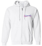 Devereux Beach, Marblehead v4 - Zip Hoodie (FRONT LEFT & BACK PRINT)