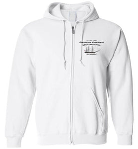 Destination Marblehead - USS Constitution - Zip Hoodie (FRONT LEFT & BACK PRINT)