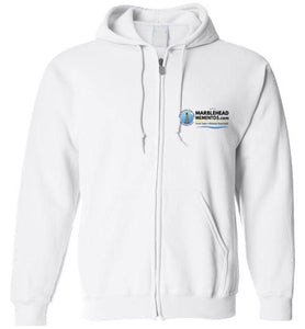 MarbleheadMementos.com Logo - Zip Hoodie (Front & Back Print)