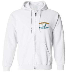 Devereux Beach, Marblehead v1 - Zip Hoodie (FRONT LEFT & BACK PRINT)