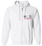 Devereux Beach, Marblehead v2 - Zip Hoodie (FRONT LEFT & BACK PRINT)