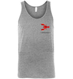 Lobster Marblehead - Unisex Tank Top (FRONT LEFT & BACK PRINT) - by Canvas