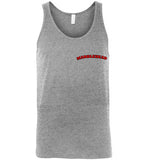 Marblehead - Red/Blk Curve - Unisex Tank Top (LEFT CHEST - FRONT ONLY PRINT) by Canvas