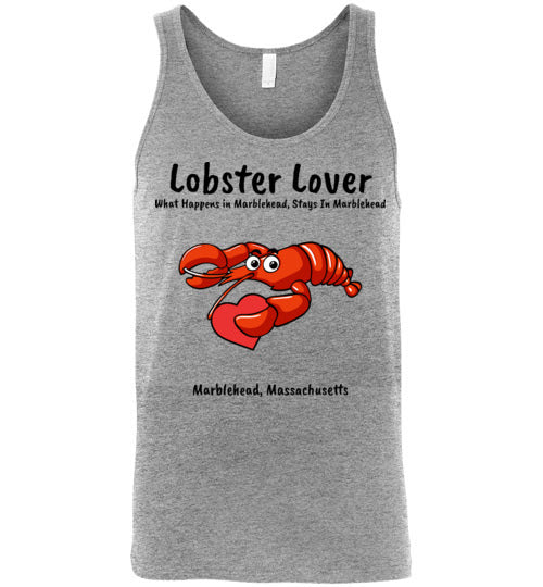 Lobster Lover- What Happens in Marblehead, Stays in Marblehead - Unisex Tank Top - by Canvas