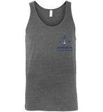 Marblehead Anchor Latitude-Longitude - Unisex Tank Top (FRONT LEFT & BACK PRINT) - by Canvas