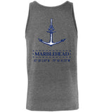 Marblehead Anchor Latitude-Longitude - Unisex Tank Top (FRONT LEFT & BACK PRINT) - by Canvas