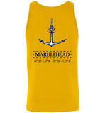 Marblehead Anchor Latitude-Longitude - Unisex Tank Top (FRONT LEFT & BACK PRINT) - by Canvas