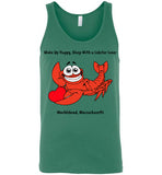 Wake Up Happy, Sleep With a Lobster Lover, Marblehead - Unisex Tank Top - by Canvas