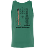 Marblehead Lighthouse Plan -Unisex Tank Top (FRONT LEFT & BACK PRINT) by Canvas