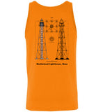 Marblehead Lighthouse Plan -Unisex Tank Top (FRONT LEFT & BACK PRINT) by Canvas