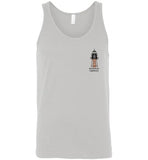 Marblehead Lighthouse - Unisex Tank Top (LEFT CHEST - FRONT ONLY PRINT) by Canvas