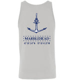 Marblehead Anchor Latitude-Longitude - Unisex Tank Top (FRONT LEFT & BACK PRINT) - by Canvas