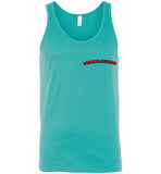Marblehead - Red/Blk Curve - Unisex Tank Top (LEFT CHEST - FRONT ONLY PRINT) by Canvas