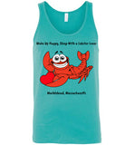 Wake Up Happy, Sleep With a Lobster Lover, Marblehead - Unisex Tank Top - by Canvas