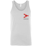 Lobster Marblehead - Unisex Tank Top (FRONT LEFT & BACK PRINT) - by Canvas