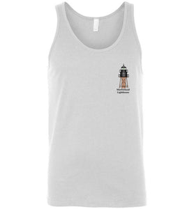 Marblehead Lighthouse - Unisex Tank Top (LEFT CHEST - FRONT ONLY PRINT) by Canvas