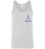 Marblehead Anchor Latitude-Longitude - Unisex Tank Top (FRONT LEFT & BACK PRINT) - by Canvas