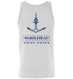 Marblehead Anchor Latitude-Longitude - Unisex Tank Top (FRONT LEFT & BACK PRINT) - by Canvas