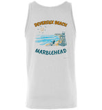 Devereux Beach, Marblehead v1 - Unisex Tank Top (FRONT LEFT & BACK PRINT) by Canvas