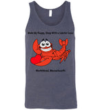 Wake Up Happy, Sleep With a Lobster Lover, Marblehead - Unisex Tank Top - by Canvas