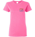 Devereux Beach, Marblehead v1 - Ladies T-Shirt (FRONT LEFT & BACK PRINT) - Gildan