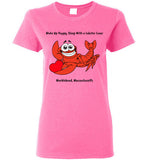 Wake Up Happy, Sleep With a Lobster Lover, Marblehead - Ladies T-Shirt - Gildan