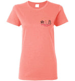 Devereux Beach, Marblehead v2- Ladies T-Shirt (FRONT LEFT & BACK PRINT) - Gildan