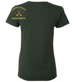 Marblehead, Est. 1629 with Oars - Ladies T-Shirt (FRONT LEFT & BACK PRINT) - Gildan