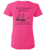 Destination Marblehead - USS Constitution - Ladies T-Shirt (FRONT LEFT & BACK PRINT) - Gildan