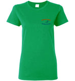 Devereux Beach, Marblehead v1 - Ladies T-Shirt (FRONT LEFT & BACK PRINT) - Gildan