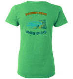 Devereux Beach, Marblehead v1 - Ladies T-Shirt (FRONT LEFT & BACK PRINT) - Gildan