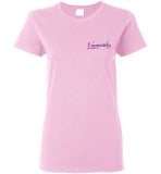 Devereux Beach, Marblehead v4 - Ladies T-Shirt (FRONT LEFT & BACK PRINT) - Gildan