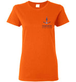 Marblehead Anchor Latitude-Longitude - Ladies T-Shirt (FRONT LEFT & BACK PRINT) - Gildan