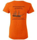 Destination Marblehead - USS Constitution - Ladies T-Shirt (FRONT LEFT & BACK PRINT) - Gildan