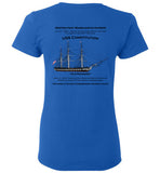 Destination Marblehead - USS Constitution - Ladies T-Shirt (FRONT LEFT & BACK PRINT) - Gildan