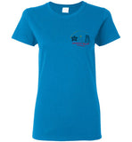 Devereux Beach, Marblehead v2- Ladies T-Shirt (FRONT LEFT & BACK PRINT) - Gildan