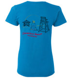 Devereux Beach, Marblehead v2- Ladies T-Shirt (FRONT LEFT & BACK PRINT) - Gildan