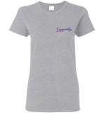 Devereux Beach, Marblehead v4 - Ladies T-Shirt (FRONT LEFT & BACK PRINT) - Gildan