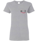 Devereux Beach, Marblehead v2- Ladies T-Shirt (FRONT LEFT & BACK PRINT) - Gildan