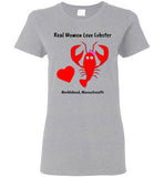 Real Women Love Lobster, Marblehead - Ladies T-Shirt - Gildan