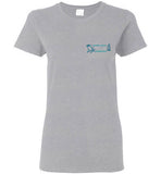 Devereux Beach, Marblehead v3 - Ladies T-Shirt (FRONT LEFT & BACK PRINT Gildan