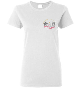 Devereux Beach, Marblehead v2- Ladies T-Shirt (FRONT LEFT & BACK PRINT) - Gildan