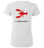 Lobster Marblehead - Ladies T-Shirt (FRONT LEFT & BACK PRINT) - Gildan