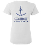 Marblehead Anchor Latitude-Longitude - Ladies T-Shirt (FRONT LEFT & BACK PRINT) - Gildan